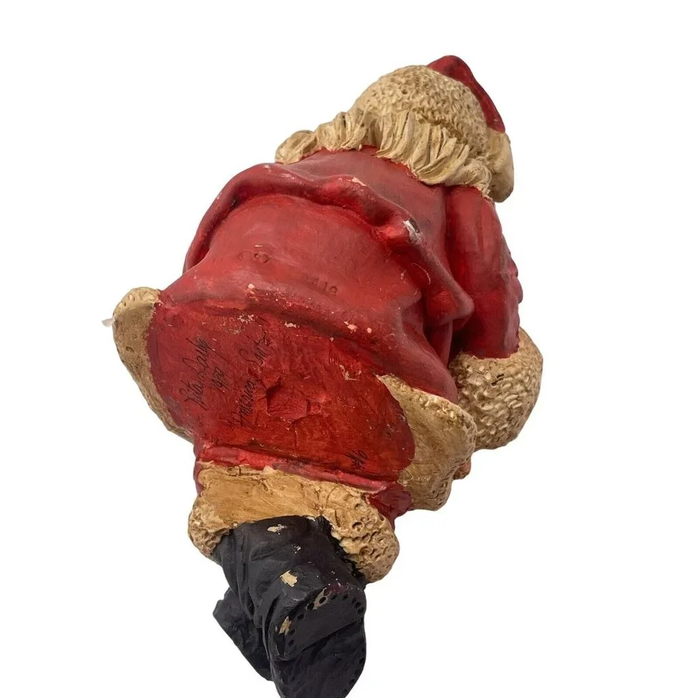 Vtg Santa Claus‎ Christmas Shelf Sitter 1980s Signed Rita Darby “American Santa”